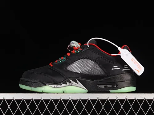All categories Air Jordan Jordan series basketball shoes Air Jordan 5 G version Clot x Air Jordan 5 Retro Low "CNY" AJ5 Jordan 5 Chinese New Year Black Red Silk Jade Luminous Tear DM4640-036